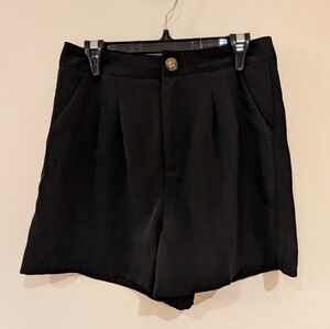 Chic Black High Waist Women's Shorts